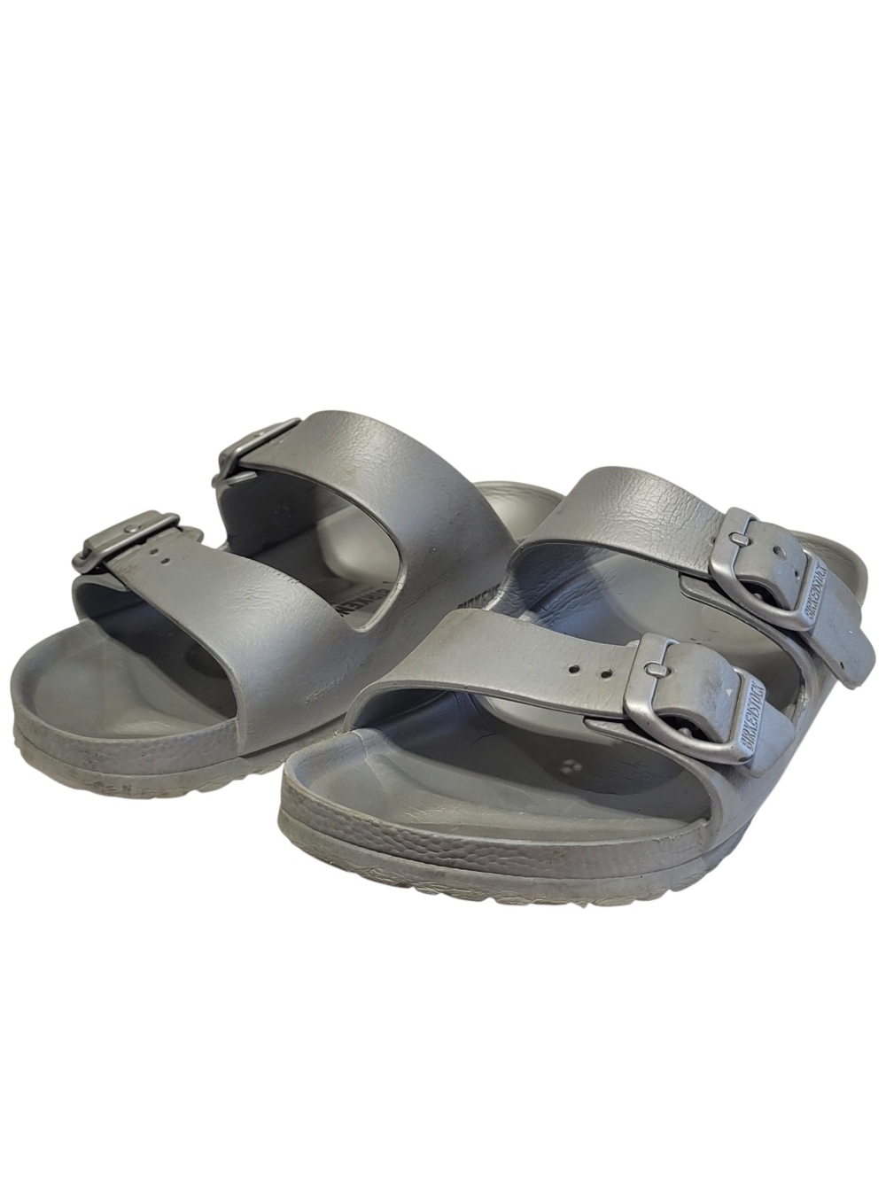 Birkenstock Unisex Arizona EVA Sandal, Silver, 2 Strap, Size 36
